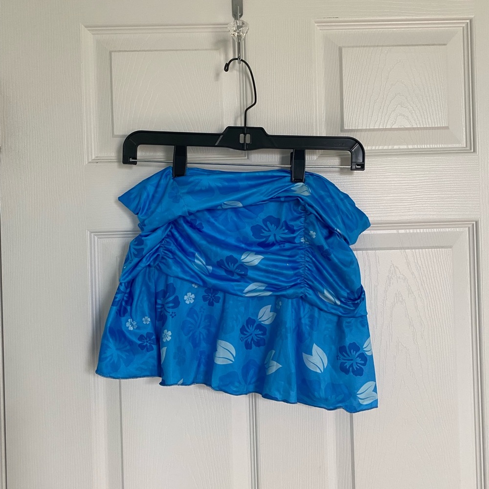Tropical print swim skirt (coverup)